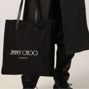 Jimmy Choo, Logo Tote bag is crafted in Italy from canvas.